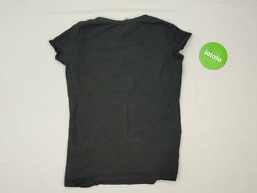 czarne t shirty damskie w serek: T-shirt damski, rozmiar M — 3