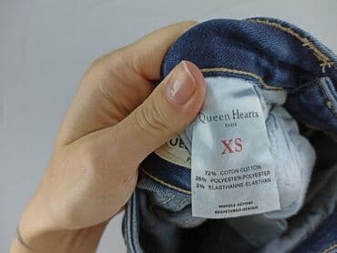 jeansy z serduszkami: Jeansy damskie, rozmiar XS — 5