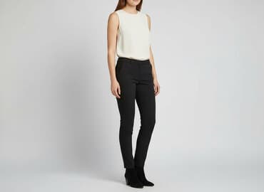 orsay spodnie woskowane czarne: Orsay, Spodnie materiałowe damskie, rozmiar M — 1