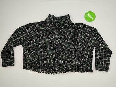 50 style kurtki: Kurtka/żakiet damski z tkaniny typu tweed – krata w odcieniach czerni — 3