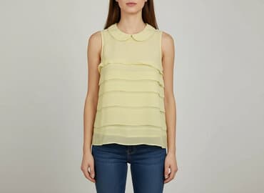 żółte bluzki z krótkim rękawem: Bluzka damska, rozmiar S — 5