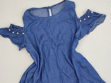 jeansy z perełkami: Sukienka damska, rozmiar S — 1