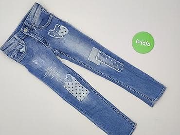 bluza domowa: Spodnie jeansowe, H&M, 5-6 lat, 116, stan - Bardzo dobry — 2