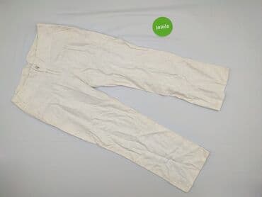 białe lniane spodnie zara: Spodnie materiałowe damskie, rozmiar XL — 2