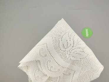 krótkie zasłony: Firanka żakardowa z wycięciami na żabki/karnisz - Kolor: biały/ecru - — 3