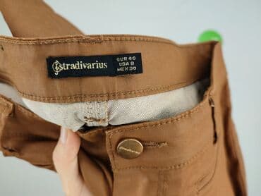 brązowe spodnie woskowane stradivarius: Stradivarius, Spodnie materiałowe damskie, rozmiar L — 5