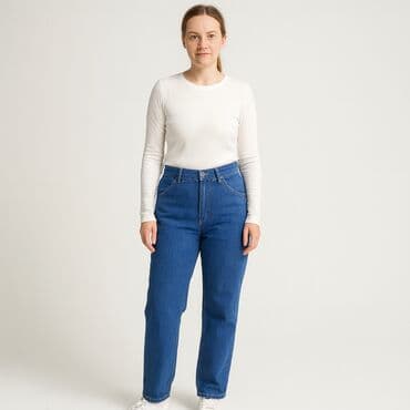 fioletowe jeansy damskie: Lee, Spodnie materiałowe damskie, rozmiar XL — 1