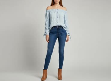 bluzki jeansowe: Bluzka damska, rozmiar S — 5