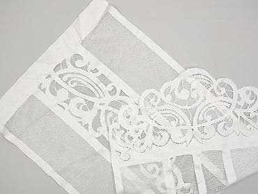 obrus tablecloth: Biała firana panelowa z ażurowym wzorem - Typ: panel firanowy/ekran - — 1