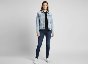 kombinezony wędkarskie: Kurtka jeansowa damska, rozmiar S — 7