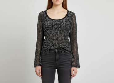 bluzki z siateczka czarne: Bluzka damska, rozmiar S — 1