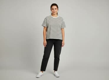 reserved koszulka w paski: Reserved, T-shirt damski, rozmiar L — 1