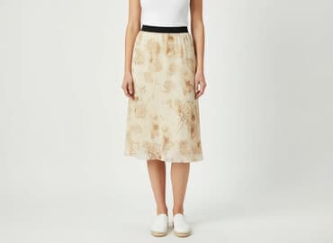 satynowe spódnice z rozcięciem: Women`s skirt, size S — 1