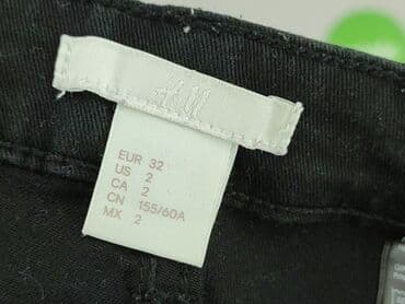 szorty z wysokim stanem czarne: H&M, Szorty damskie, XS — 4