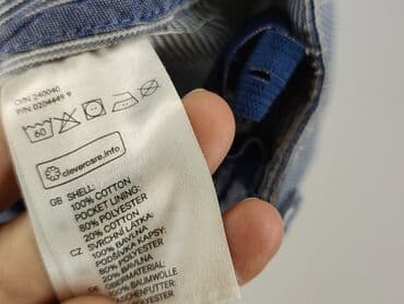 джинсова куртка: Denim pants, H&M, 6-9 months, condition - Good — 5