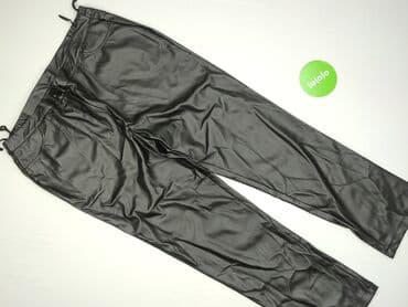 jeansy damskie podarte: Material trousers for women, size 4XL (EU 48) — 2