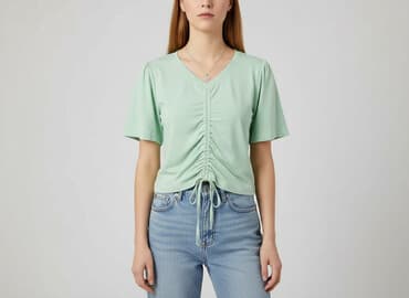 bluzka kolor miętowy: Women's blouse, size S — 1