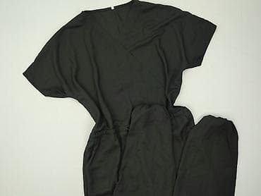 wool: Czarny damski kombinezon z krótkim rękawem, rozmiar XL. - Fason — 1