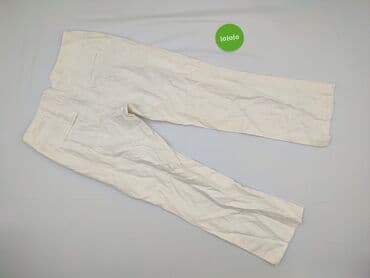 białe lniane spodnie zara: Spodnie materiałowe damskie, rozmiar XL — 3