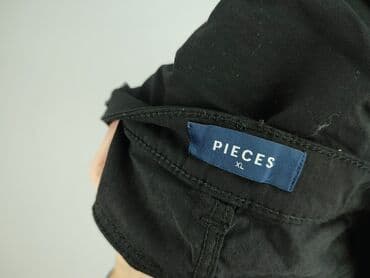 legginsy woskowane push up: Pieces, Spodnie materiałowe damskie, XL — 5