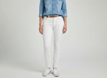 biale legginsy sinsay: Jeansy damskie, rozmiar S — 5