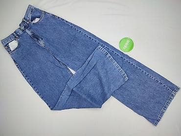 converse na platformie: Stradivarius, Jeansy damskie, rozmiar M — 2