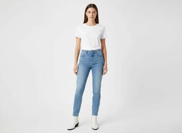 modne jeansy: H&M, Jeansy damskie, rozmiar XS — 9