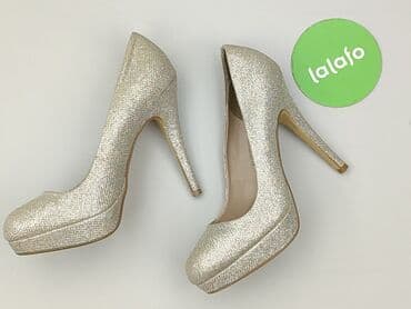 ccc srebrne sandały na obcasie: Next, Półbuty damskie, rozmiar 41 — 4