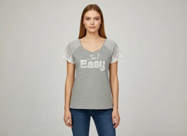 soft grey t shirt: GoEasy, T-shirt damski, rozmiar M — 1