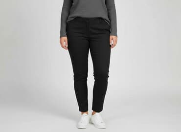 długie spodnie damskie dla wysokich: F&F, Spodnie materiałowe damskie, rozmiar 3XL — 8