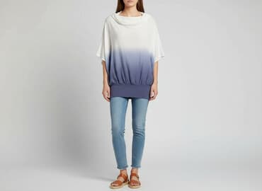 modna kiecka sukienka nietoperz: Tunika damska, rozmiar S — 1