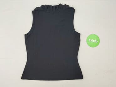 bluzka czarna z dekoltem v: Women's blouse, size S — 3