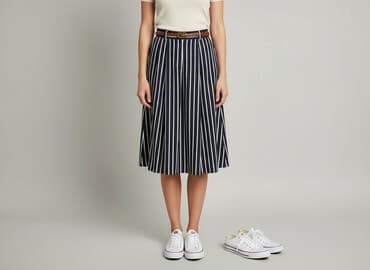 spódnice rozkloszowane midi z kieszeniami: Oodji, Spódnica damska, XS — 6