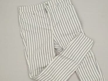 biale szerokie jeansy: Stradivarius, Spodnie materiałowe damskie, rozmiar M — 1