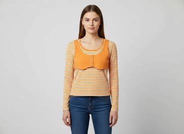 bluzki damskie pomarańczowa: Bluzka damska, rozmiar S — 6