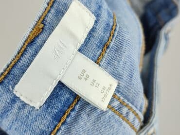 szerokie krótkie spodenki jeansowe: H&M, Shorts for women, size L — 5
