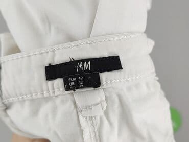spodnie woskowane białe: H&M, Spodnie materiałowe damskie, rozmiar M — 5
