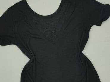 czarne t shirty damskie w serek: T-shirt damski, rozmiar S — 1