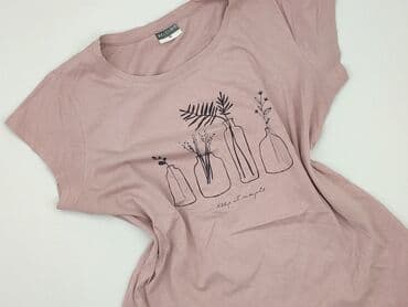 t shirt damski pudrowy róż: T-shirt damski, rozmiar XL — 1