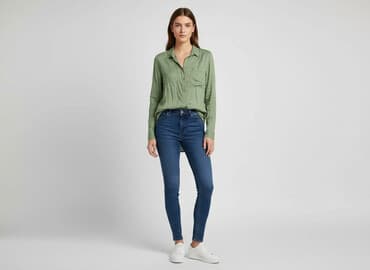 koszula niebieska hm: H&M, Koszula damska, rozmiar S — 8