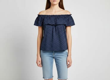 koszula niebieska hm: H&M, Bluzka damska, rozmiar S — 6
