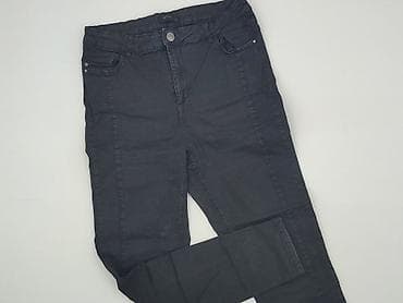 czarne cargo pull and bear: Reserved YFL, Jeansy damskie, rozmiar XL — 1