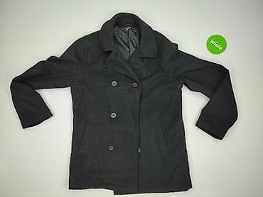 spo: Męski płaszcz peacoat HENRY ROSS - Kolor: czarny - Fason: dwurzędowy — 4