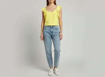 bluzki z zamkiem z przodu: T-shirt damski, rozmiar M — 7