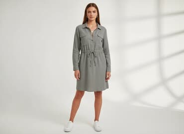 oliwkowe buty: Sukienka damska, rozmiar S — 6