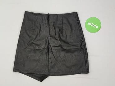 spódnice czarne eko skóra: Spódnica damska, rozmiar M — 4