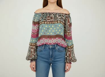 jedwabne bluzki wieczorowe: Bluzka damska, rozmiar S — 6