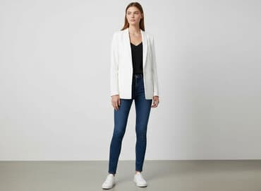 sukienka z bufiastymi rękawami asos: Asos, Marynarka damska, rozmiar S — 8