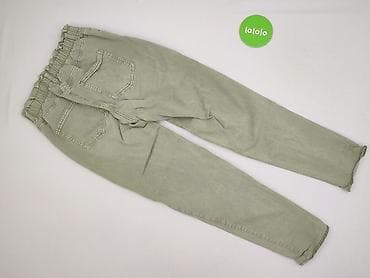czarne cargo pull and bear: Bershka, Material trousers for women, size S — 3