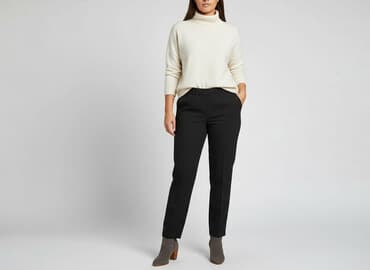 jeansy damskie ocieplane polarem: Spodnie materiałowe damskie, rozmiar XL — 6